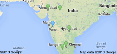 Map of the places I have worked for more than 4 months